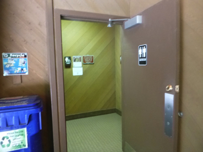 Accessible restrooms outside of the Nature Center